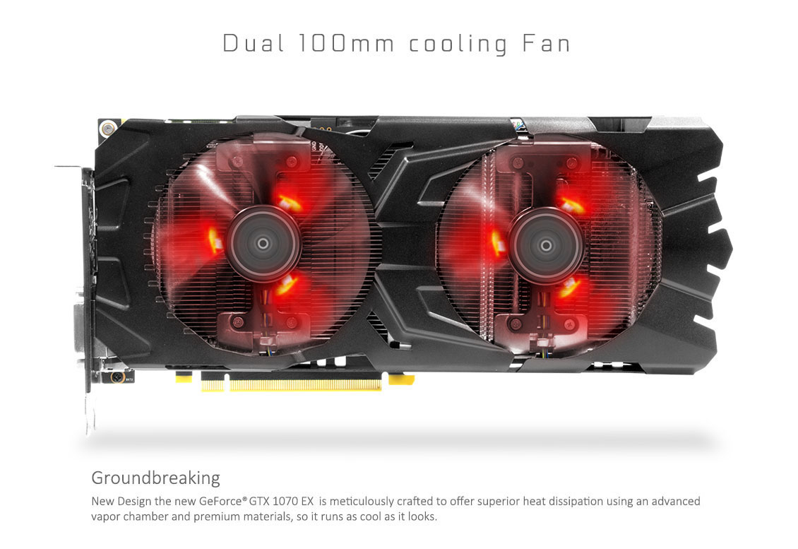 GALAX GTX 1070 EX EXTREME 8GB DDR5 Dual Fan ToniX Computer