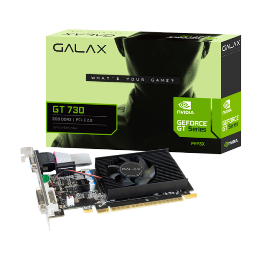 Bore Put Lunar surface GALAX GeForce GT 730 2GB DDR3 (2021 model) - 700 Series - Graphics Card