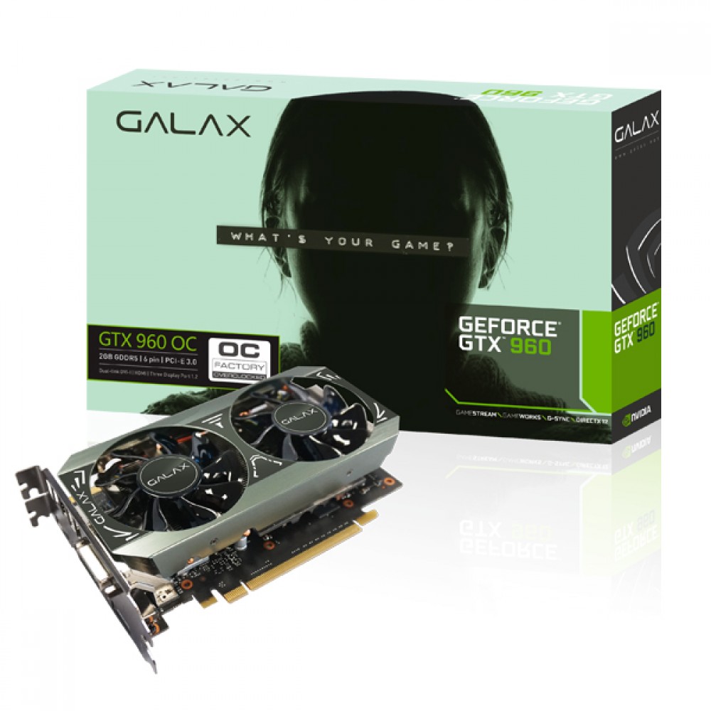 GALAX GEFORCE GTX 960 GAMER OC 2GB 900 Series Graphics Card
