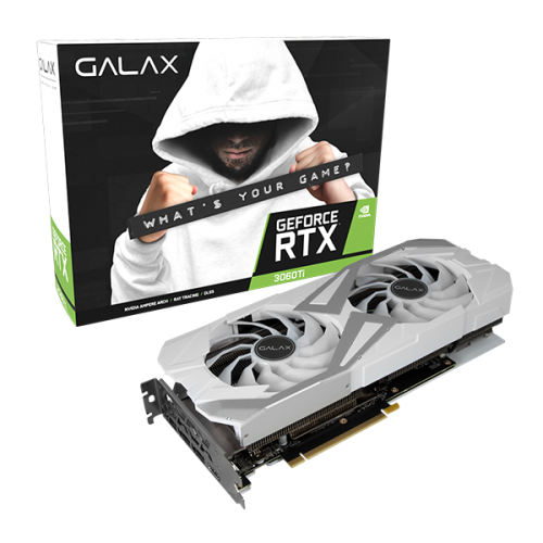 GALAX GeForce RTX™ 3060 Ti EX White LHR (1-Click OC Feature)