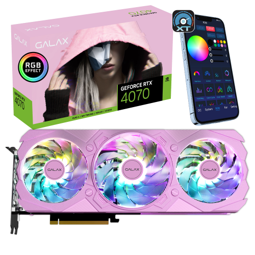 GALAX GeForce RTX™ 4070 EX Gamer Pink 1-Click OC