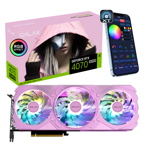 GALAX GeForce RTX™ 4070 SUPER EX Gamer Pink 1-Click OC 
