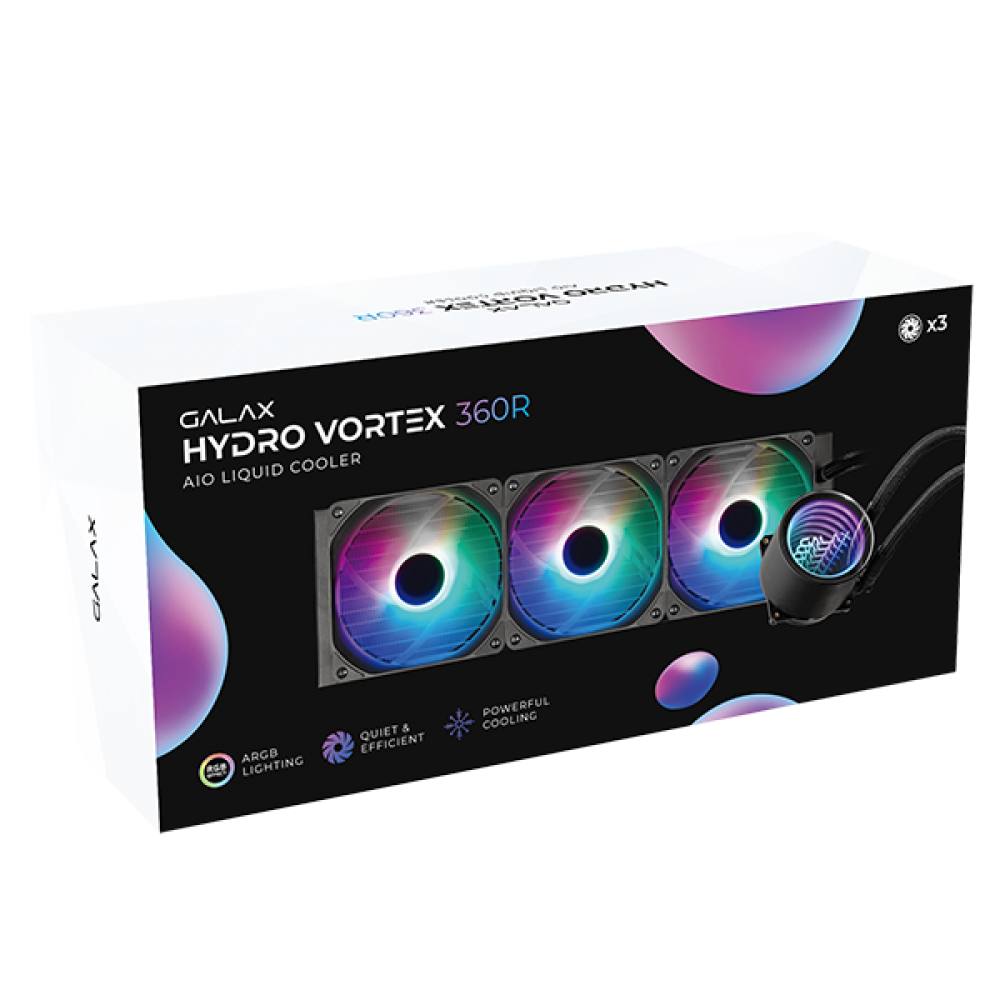 GALAX Hydro Vortex 360R ARGB Black CPU AIO Cooler Cooling / Cases