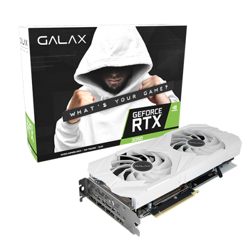 GALAX GeForce RTX™ 3060 EX White (1-Click OC Feature) - 顯示卡