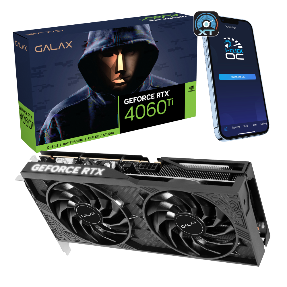 GALAX GeForce RTX™ 4060 Ti 8GB 1Click OC