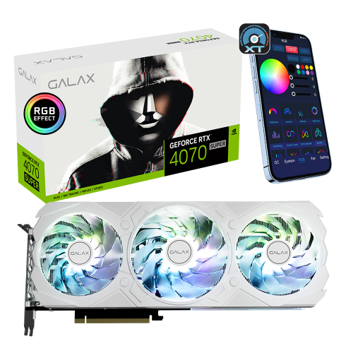 GALAX GeForce RTX™ 4070 SUPER EX Gamer White 1-Click OC 