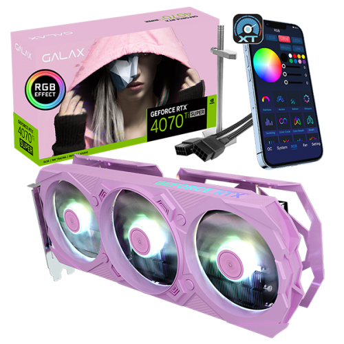 GALAX GeForce RTX™ 4070 Ti SUPER EX Gamer Pink 1-Click OC