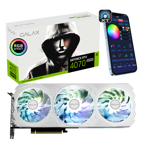 GALAX GeForce RTX™ 4070 SUPER EX Gamer White 1-Click OC 