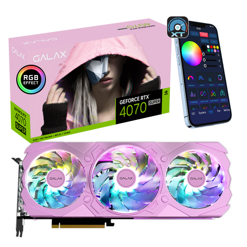 GALAX GeForce RTX™ 4070 SUPER EX Gamer Pink 1-Click OC 