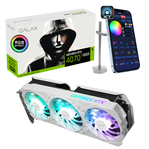 GALAX GeForce RTX™ 4070 Ti SUPER EX Gamer White 1-Click OC