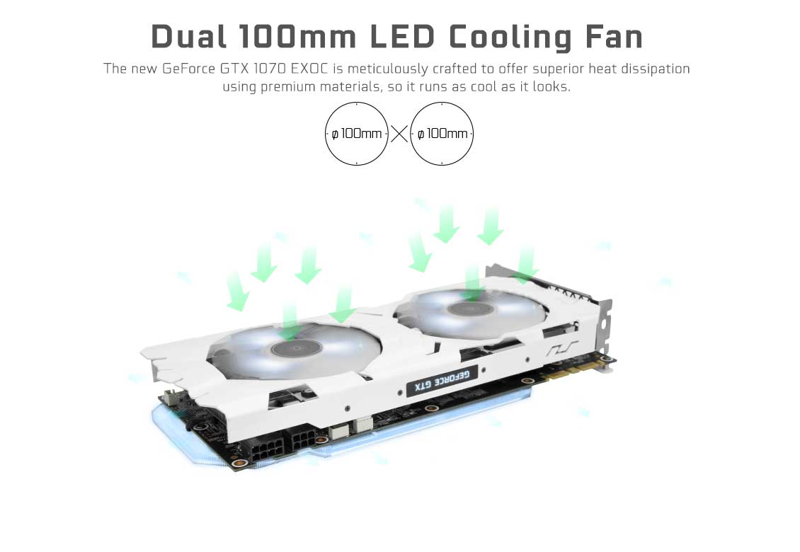 GALAX GeForce® GTX 1070 EXOC-SNPR WHITE - EXOC-SNPR 