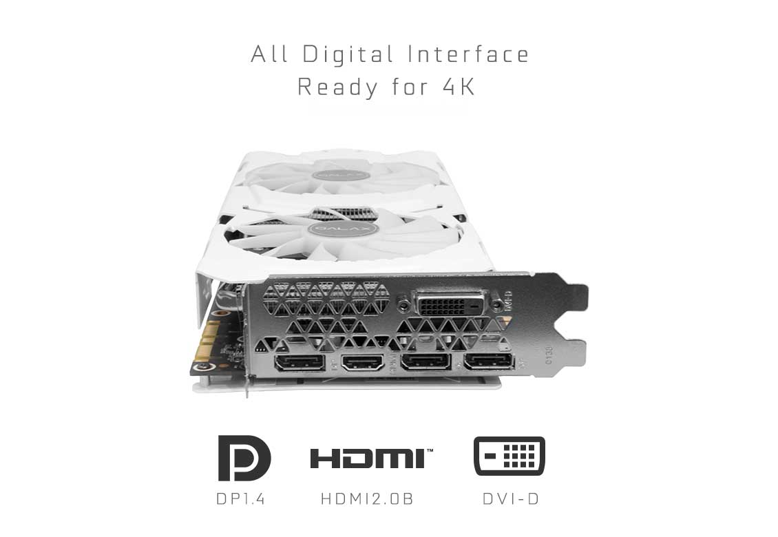 GALAX GeForce® GTX 1070 EXOC-SNPR WHITE - EXOC-SNPR Series 