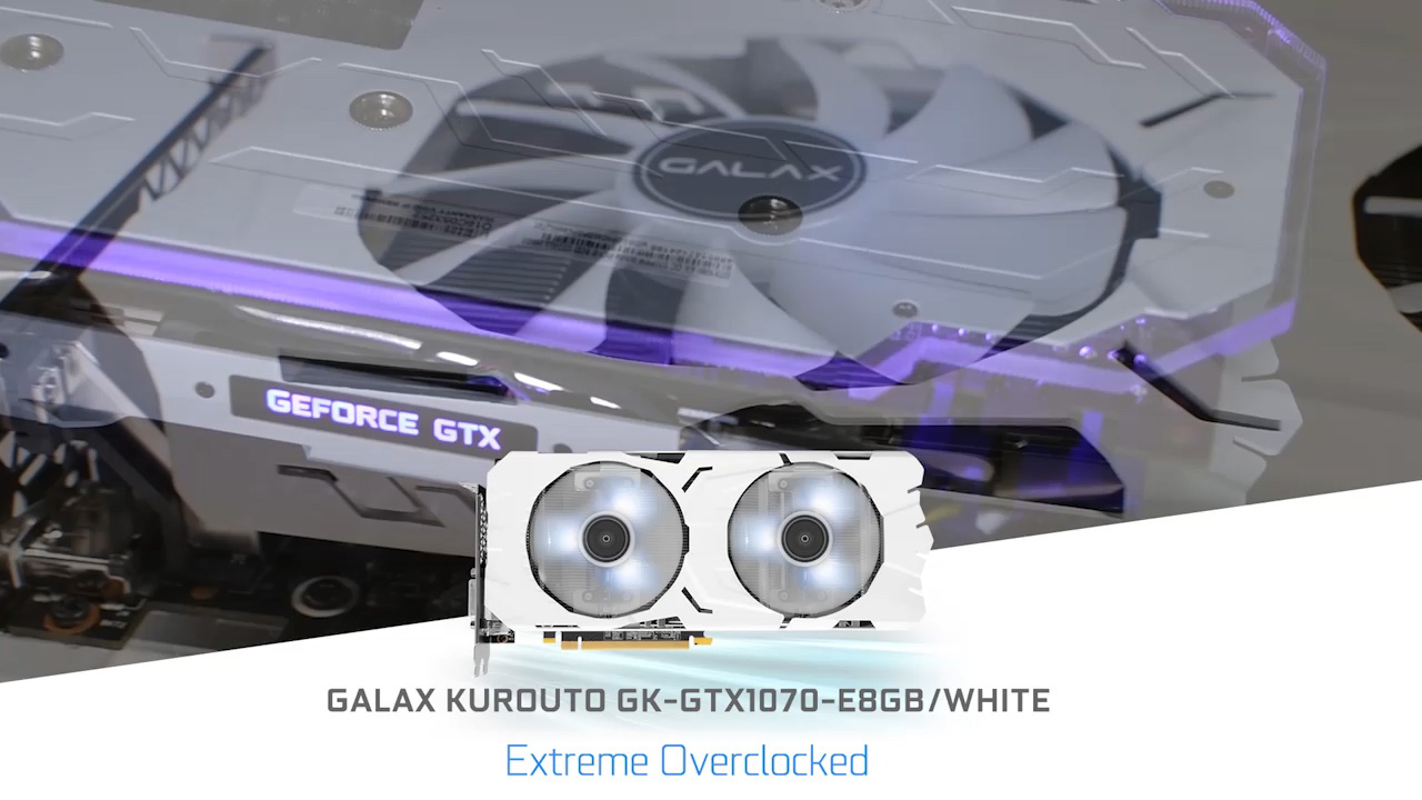 GALAX KUROUTO GK-GTX1070-E8GB/WHITE - Sniper シリーズ 