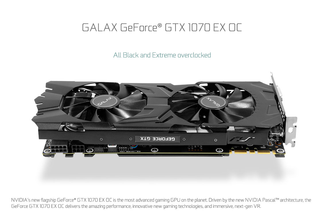 GALAX GeForce® GTX 1070 EXOC - GeForce® GTX 10 Series - Graphics Card