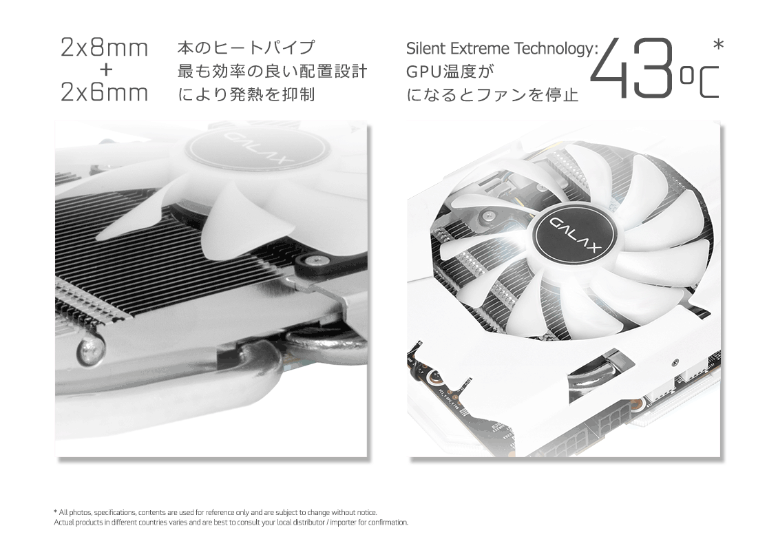 GALAX KUROUTO GK-GTX1080-E8GB/WHITE - EXOC WHITE シリーズ 