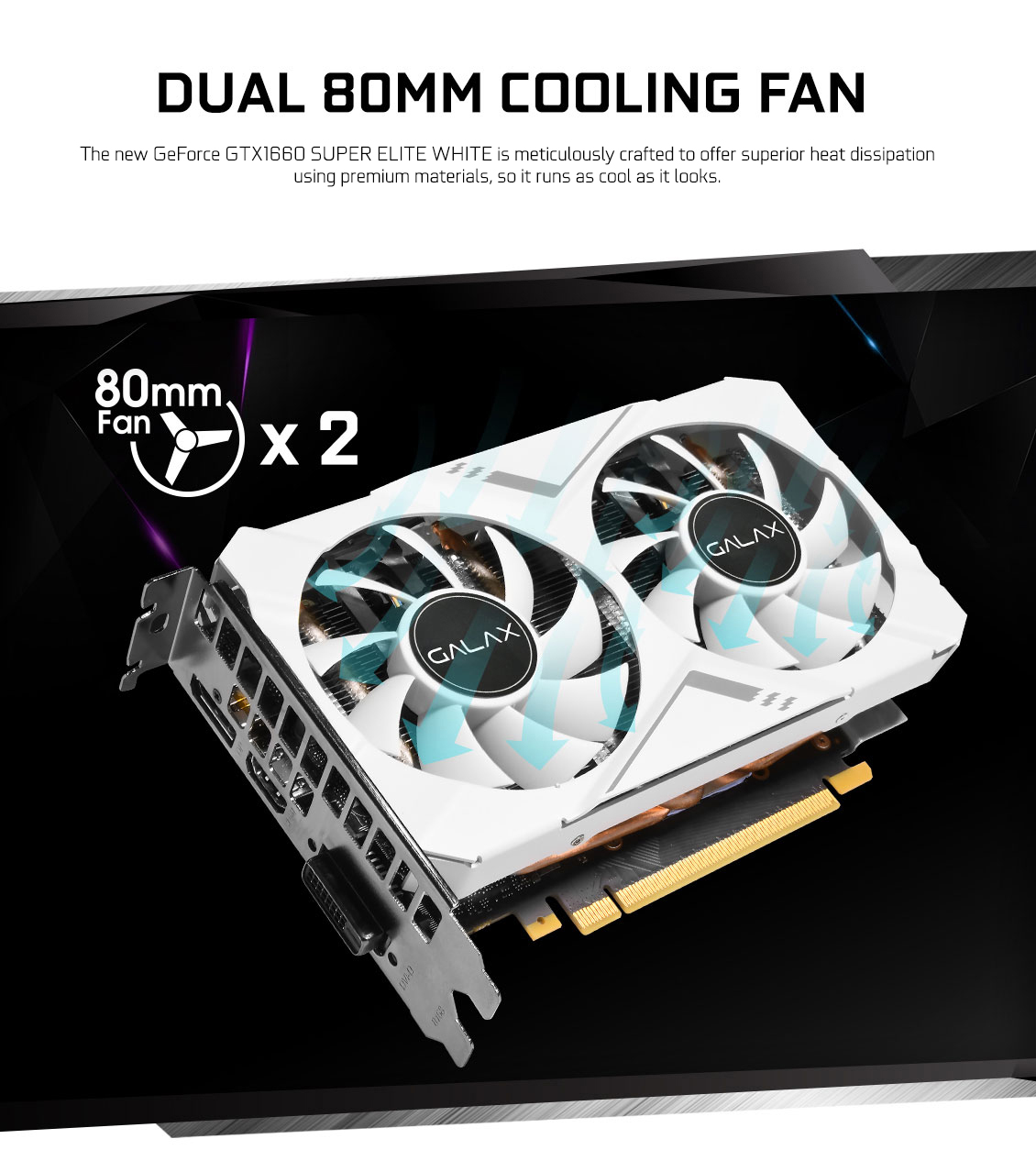 GALAX GeForce GTX 1660 Super ELITE White 1 Click OC GeForce GTX 16 SUPER Series Graphics Card