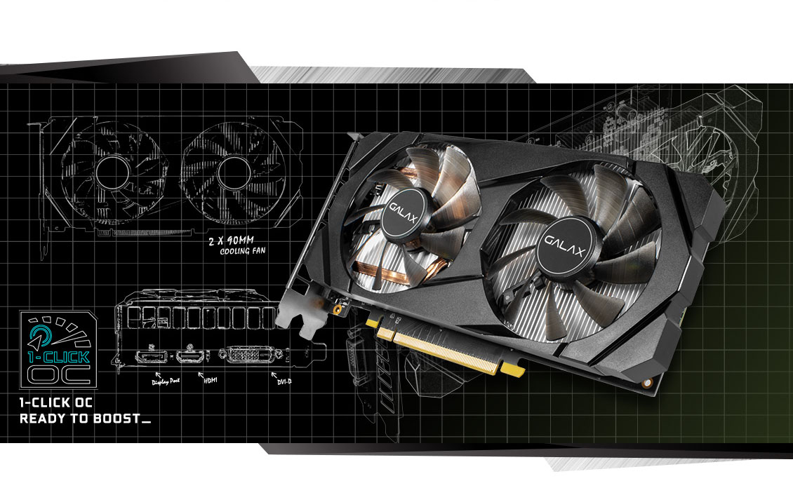 Galax Geforce Rtx 2060 1 Click Oc Geforce Rtx 2060 Series Geforce Rtx 20 Series Graphics Card