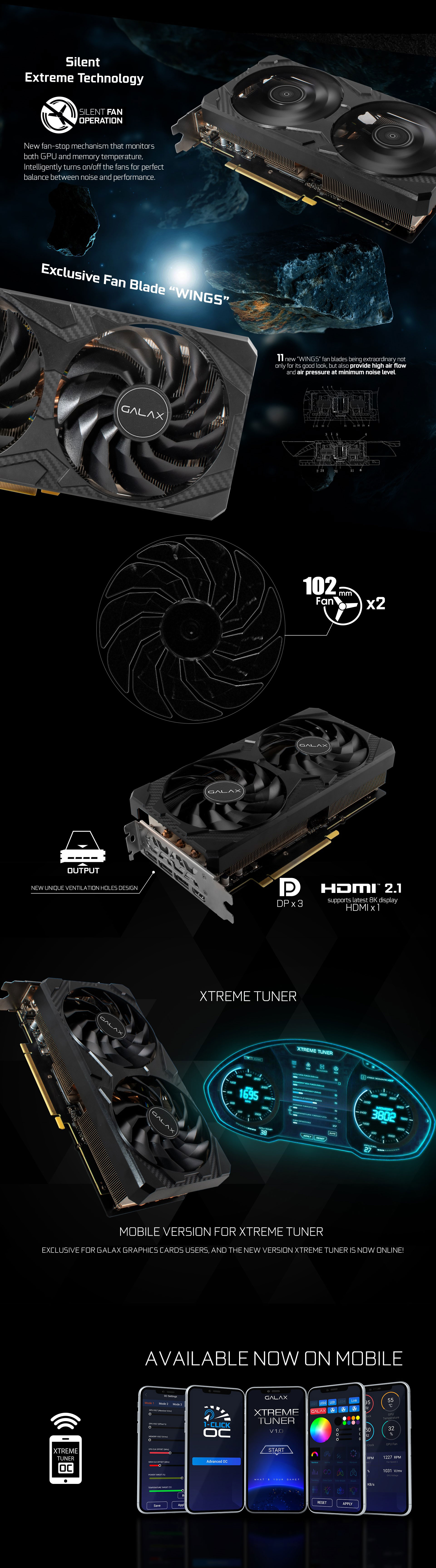 GALAX GeForce RTX™ 3070 Ti (1-Click OC Feature) - Graphics Card