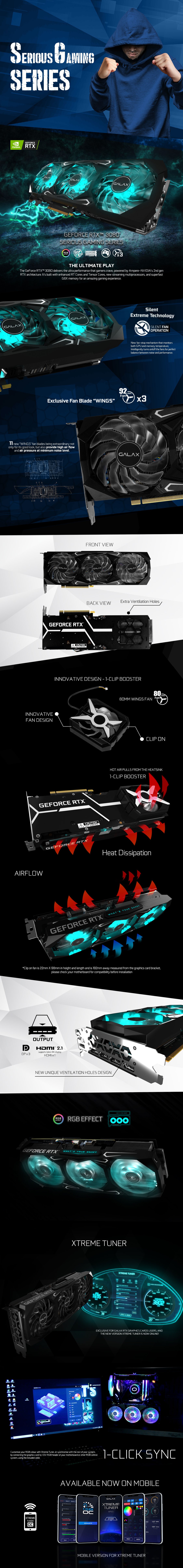 GALAX GeForce RTX™ 3080 SG (1-Click OC) - GeForce RTX™ 3080 Series 