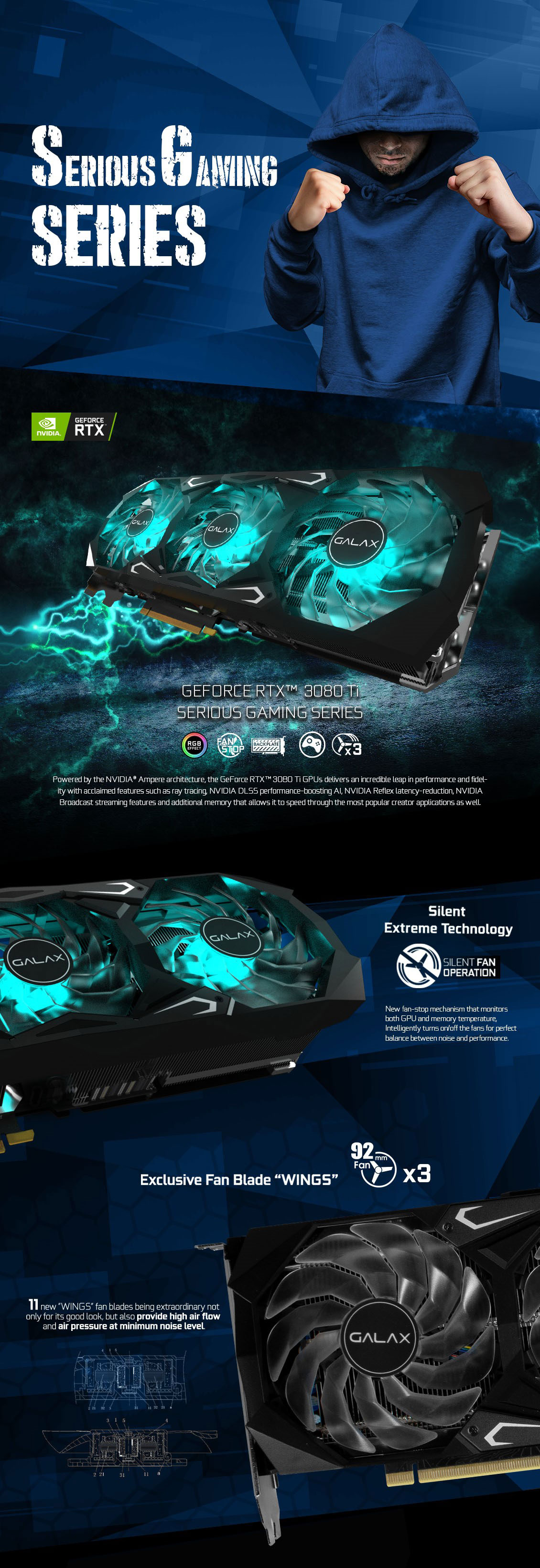 GALAX GeForce RTX™ 3080 Ti SG (1-Click OC Feature) - GeForce RTX 