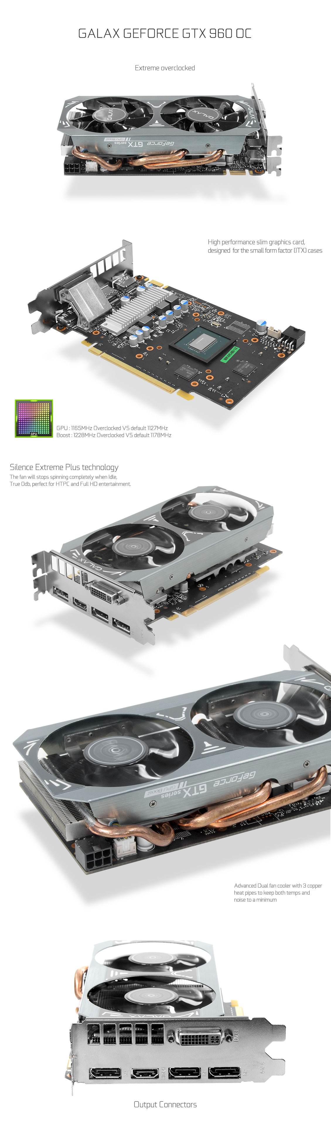 Galax Geforce Gtx 960 Gamer Oc 2gb 900 Series Graphics Card