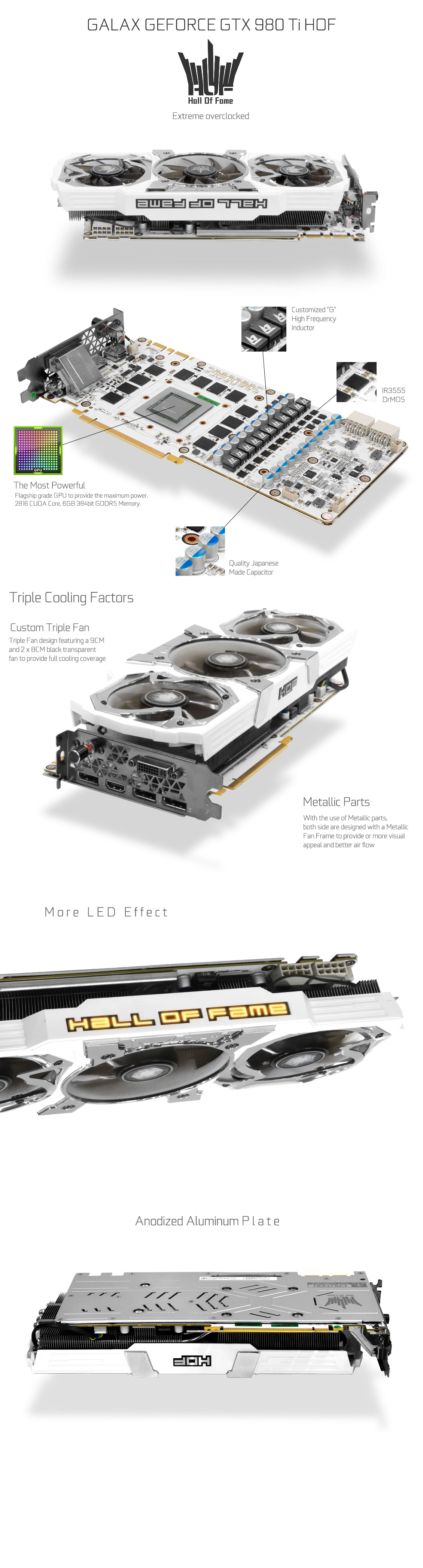 GALAX GEFORCE GTX 980 TI HOF - Hall of Fame (HOF) - Graphics Card